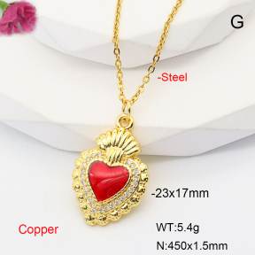 F6N301019baka-L017  Fashion Copper Necklace