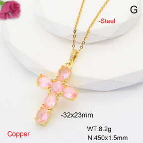 F6N407665ablb-L017  Fashion Copper Necklace