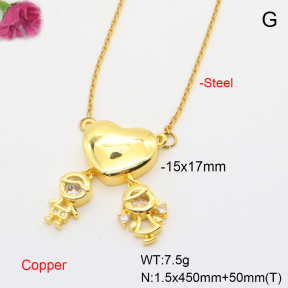 F6N407670ablb-L017  Fashion Copper Necklace