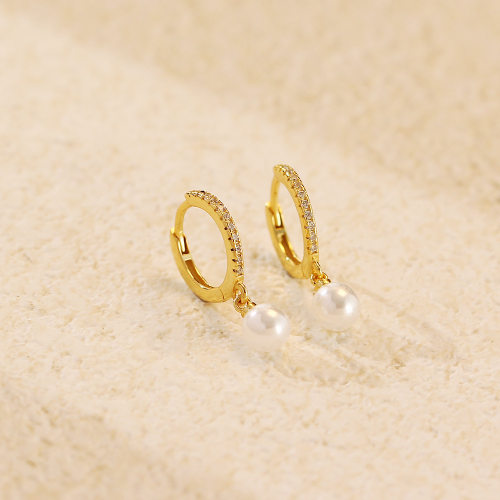 JE6943aiio-Y05  925 Silver Earrings  WT:1.2g  Inner:8.5mm
Pearl:5mm  YHE0653