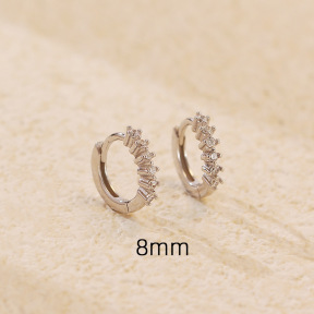 JE6948vivl-Y05  925 Silver Earrings  WT:1.2g  8mm  YHE0654