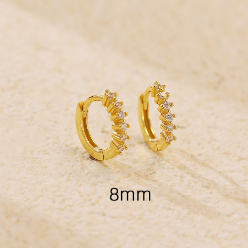 JE6949vivl-Y05  925 Silver Earrings  WT:1.2g  8mm  YHE0654