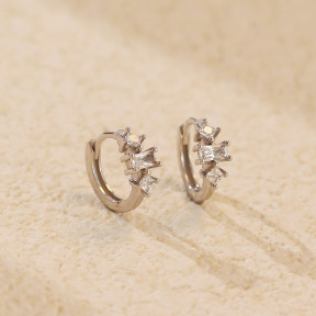 JE6958aiko-Y05  925 Silver Earrings  WT:1.63g  Inner:9mm  YHE0660