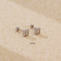 JE6960vhlk-Y05  925 Silver Earrings  WT:0.87g  5mm  YHE0664