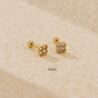 JE6961vhlk-Y05  925 Silver Earrings  WT:0.87g  5mm  YHE0664