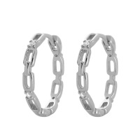 JE6974aimo-Y05  925 Silver Earrings  WT:1.9g  Inner:14*2.4mm  ZH001