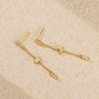 JE6977bibo-Y05  925 Silver Earrings  WT:0.92g  L:37.5mm  YHE0663