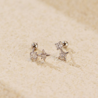 JE6978vhlo-Y05  925 Silver Earrings  WT:0.95g  9mm  YHE0668