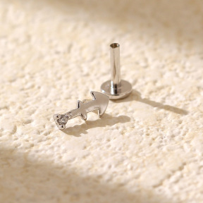 JE7004bboo-Y05  925 Silver Earrings  (1PC)  WT:0.27g  7.4*3.4mm  YHE0670