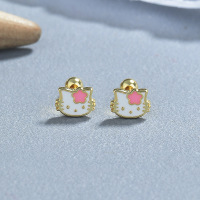 JE7022vhkm-Y06  925 Silver Earrings  WT:0.8g  5*6.5mm  A-12-10