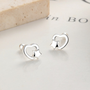 JE7070vhov-Y06  925 Silver Earrings  WT:1.15g  6.7*7.5mm  A-81-20