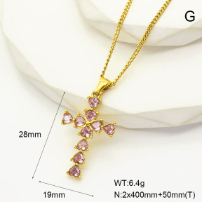 GEN001417bhia-066  Zircon,Handmade Polished  Stainless Steel Necklace