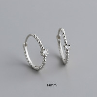 JE7079biho-Y10  925 Silver Earrings  WT:1.56g  14mm