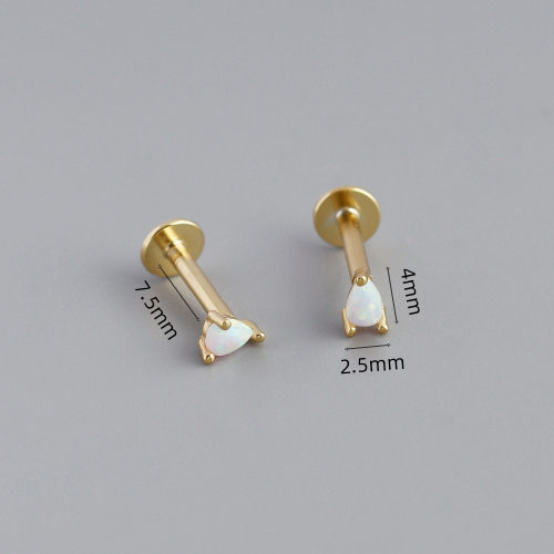 JE7086ahlv-Y10  925 Silver Earrings  4*2.5mm