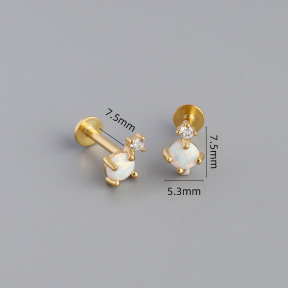 JE7090vhnv-Y10  925 Silver Earrings  7.5*5.3mm