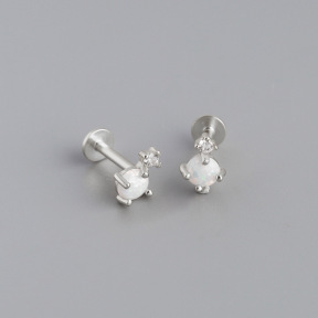 JE7091vhnv-Y10  925 Silver Earrings  7.5*5.3mm