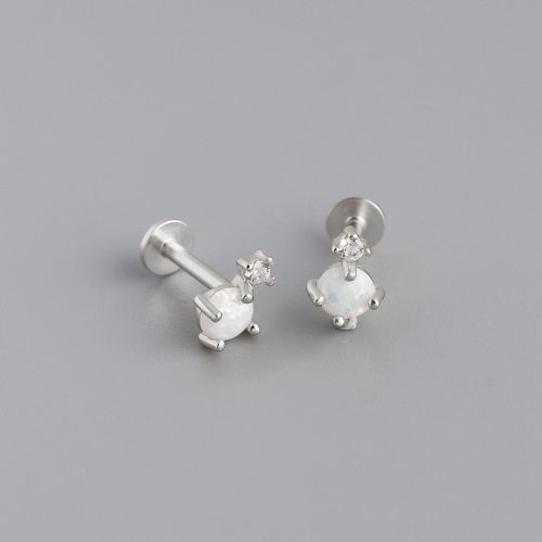 JE7091vhnv-Y10  925 Silver Earrings  7.5*5.3mm