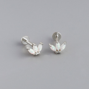 JE7093ailo-Y10  925 Silver Earrings  5.5*7.58mm