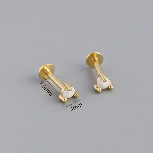 JE7094vhmv-Y10  925 Silver Earrings  4mm