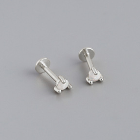 JE7095vhmv-Y10  925 Silver Earrings  4mm