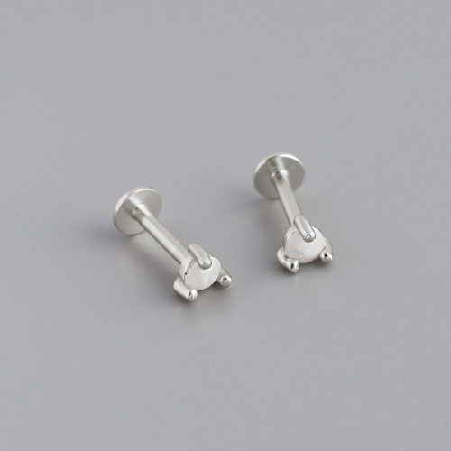 JE7095vhmv-Y10  925 Silver Earrings  4mm