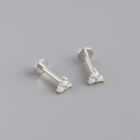 JE7097vhol-Y10  925 Silver Earrings  4.3mm