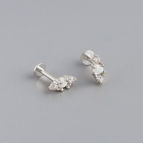 JE7099vhnl-Y10  925 Silver Earrings  8.2*3.4mm