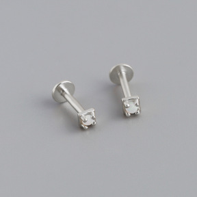 JE7105ahlv-Y10  925 Silver Earrings  2.8mm