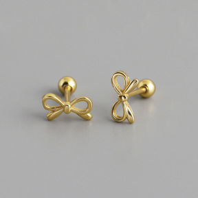 JE7120bhjp-Y10  925 Silver Earrings  WT:0.73g  4.5*8mm