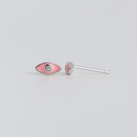 JE7136bhbm-Y10  925 Silver Earrings  WT:0.5g  3.5*7.5mm