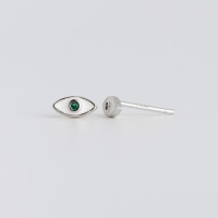 JE7138bhbm-Y10  925 Silver Earrings  WT:0.5g  3.5*7.5mm