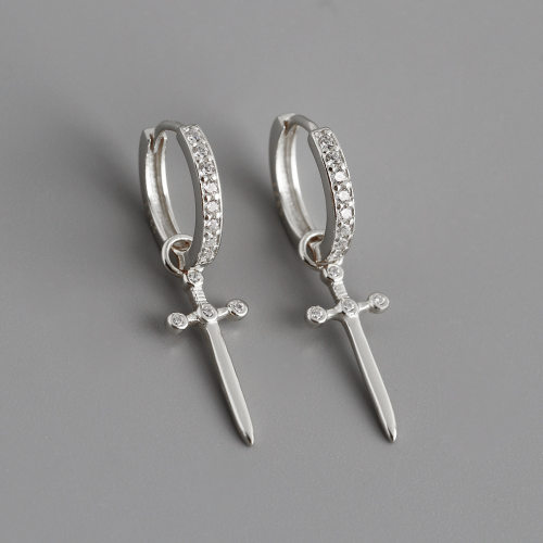 JE7146aikp-Y10  925 Silver Earrings  WT:1.5g  28mm