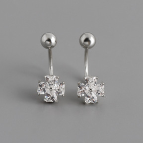 JE7155ailk-Y10  925 Silver Earrings  WT:1.76g  17mm