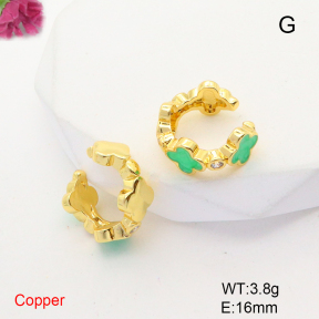 F6E405222ablb-L017  Fashion Copper Earrings