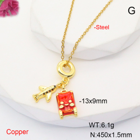 F6N301047baka-L017  Fashion Copper Necklace