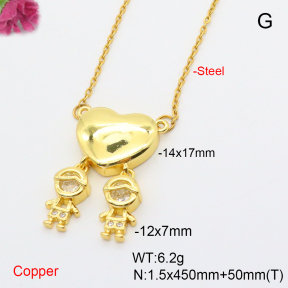 F6N407720ablb-L017  Fashion Copper Necklace