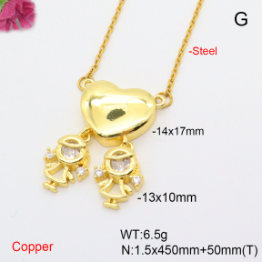 F6N407721ablb-L017  Fashion Copper Necklace