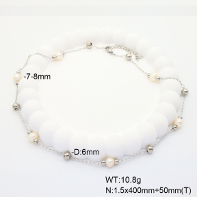 6N3001628vhml-908  Cultured Freshwater Pearls  Stainless Steel Necklace