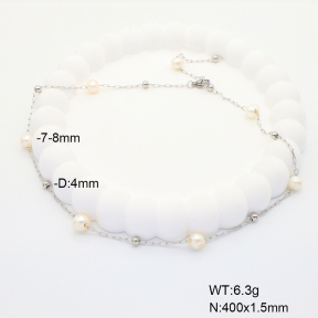 6N3001639vhmv-908  Cultured Freshwater Pearls  Stainless Steel Necklace