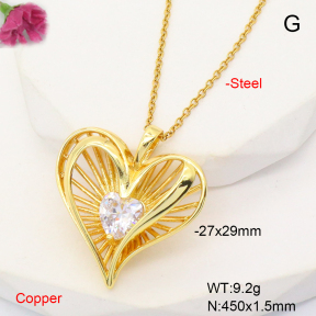 F6N407730ablb-L017  Fashion Copper Necklace