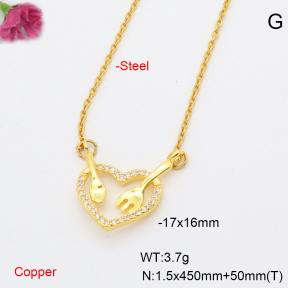 F6N407743aajl-L017  Fashion Copper Necklace