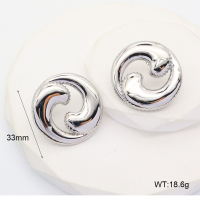 GEE002100bhva-066  Handmade Polished  Stainless Steel Earrings