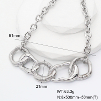 GEN001569bhia-066  Handmade Polished  Stainless Steel Necklace