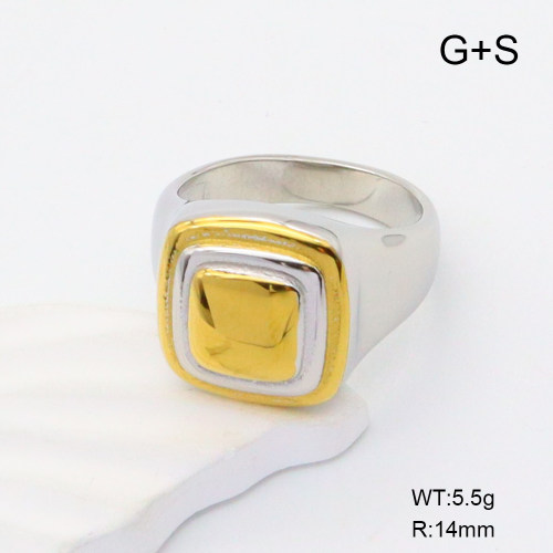 GER001161vhha-066  6-8#  Handmade Polished  Stainless Steel Ring