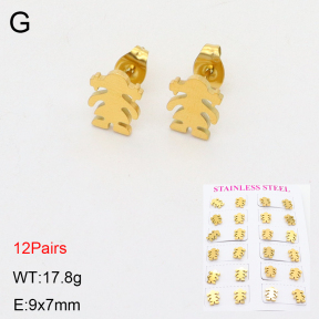 2E2004680bbov-465  Stainless Steel Earrings