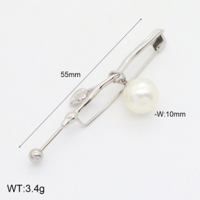 2BR400002vbpb-226  Stainless Steel Brooch