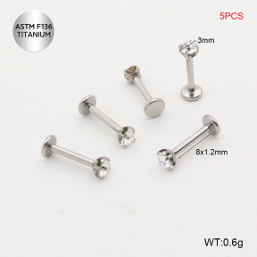 Tla100016vhml-P01  Titanium Labret Piercing&Tragus /Cartilage Studs