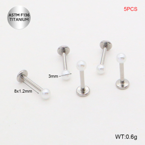 Tla100020vbpb-P01  Titanium Labret Piercing&Tragus /Cartilage Studs