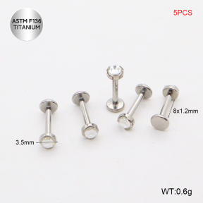 Tla100022vhml-P01  Titanium Labret Piercing&Tragus /Cartilage Studs