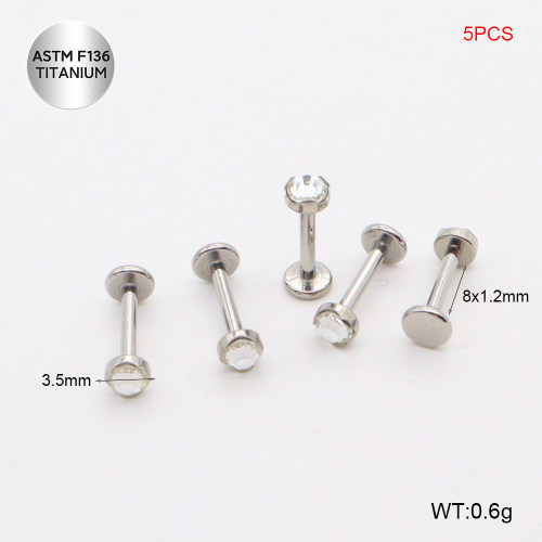 Tla100022vhml-P01  Titanium Labret Piercing&Tragus /Cartilage Studs